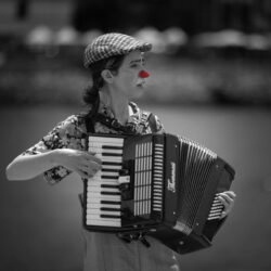 accordeon clown