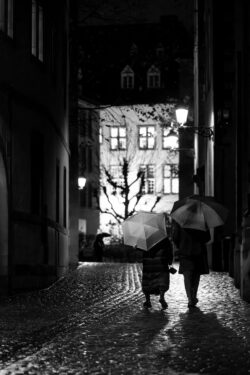 couple and cobblestones