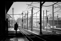 silhouette waiting