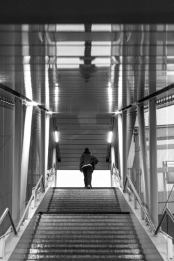 upstairs