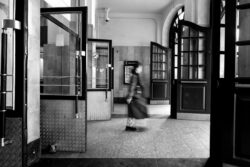 between doors